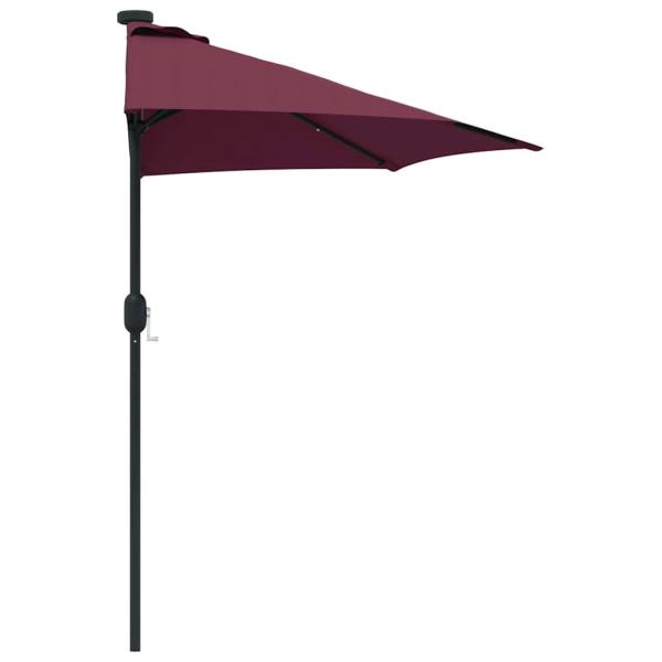 Gartenparasol Bordeauxrot 294 x 150 x 224 cm Stoff