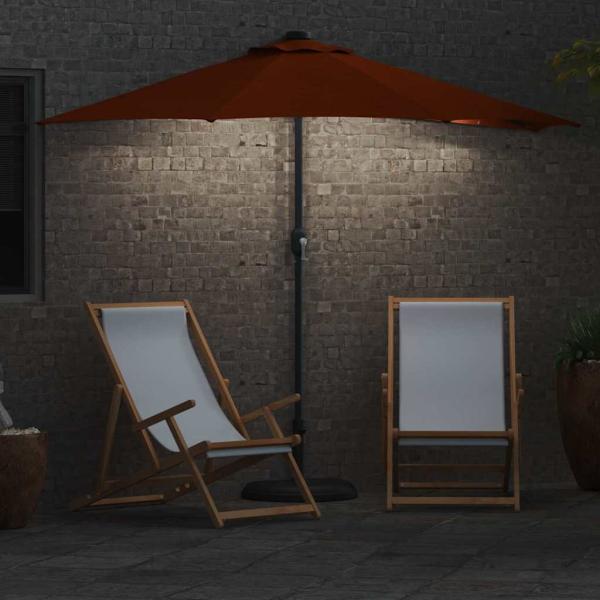 Gartenparasol Terrakotta 294 x 150 x 224 cm Stoff