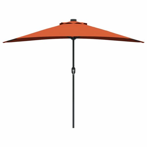 Gartenparasol Terrakotta 294 x 150 x 224 cm Stoff