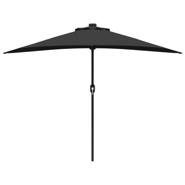 Gartenparasol Schwarz 294 x 150 x 224 cm Stoff