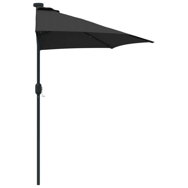 Gartenparasol Schwarz 294 x 150 x 224 cm Stoff
