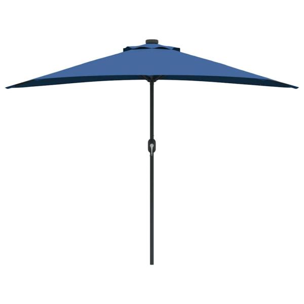 Gartenparasol Azurblau 294 x 150 x 224 cm Stoff