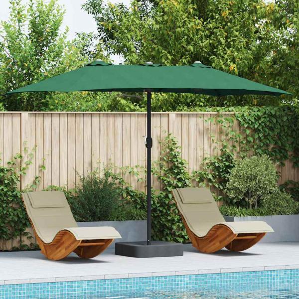 ARDEBO.de - Gartenparasol Grün 385 x 209 x 244 cm Stoff