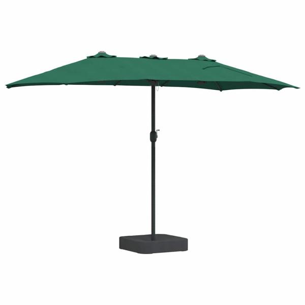 Gartenparasol Grün 385 x 209 x 244 cm Stoff