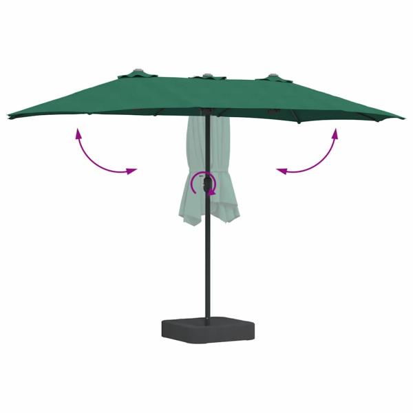Gartenparasol Grün 385 x 209 x 244 cm Stoff