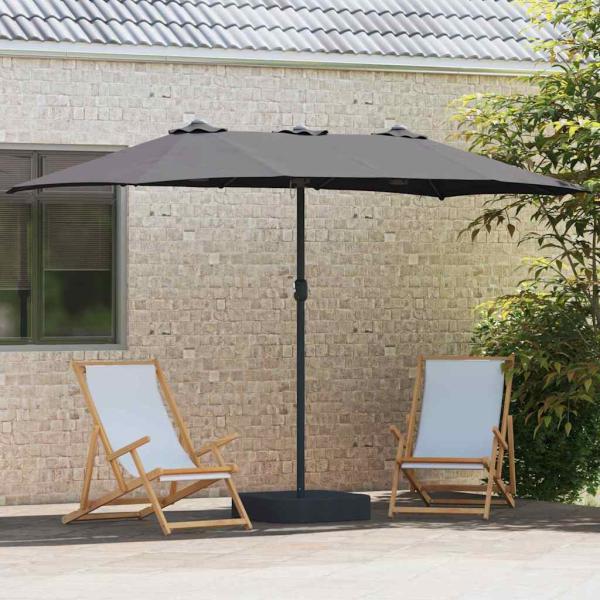 Gartenparasol Anthrazit 385 x 209 x 244 cm Stoff