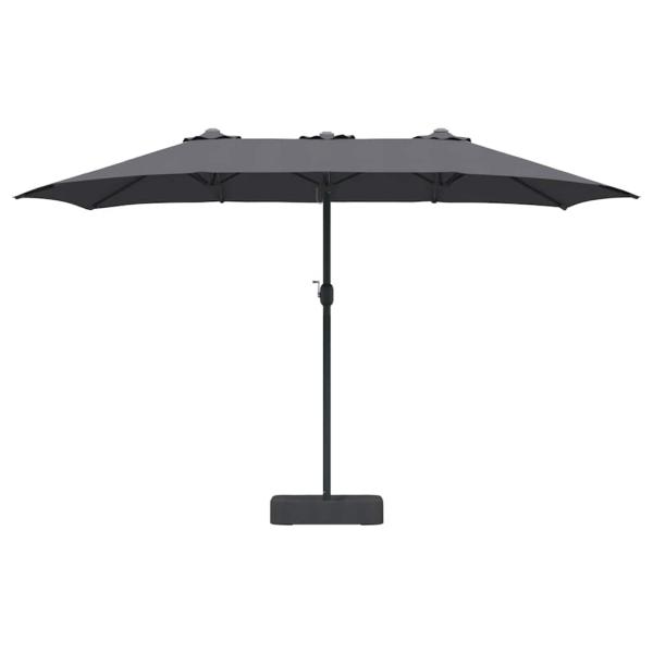 Gartenparasol Anthrazit 385 x 209 x 244 cm Stoff