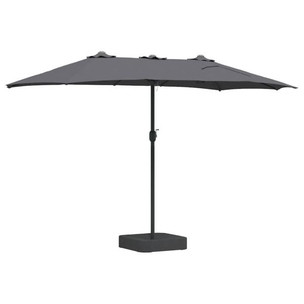 Gartenparasol Anthrazit 385 x 209 x 244 cm Stoff