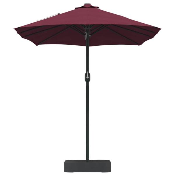 Gartenparasol Bordeauxrot 385 x 209 x 244 cm Stoff
