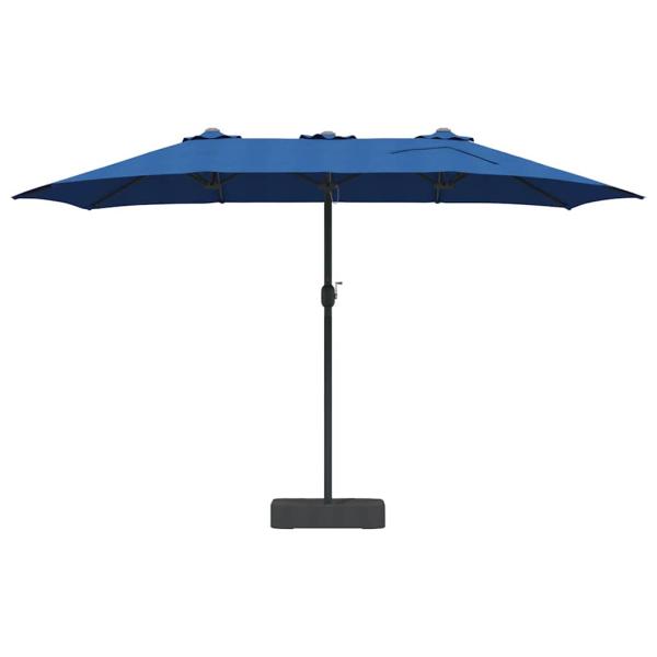 Gartenparasol Blau 385 x 209 x 244 cm Stoff