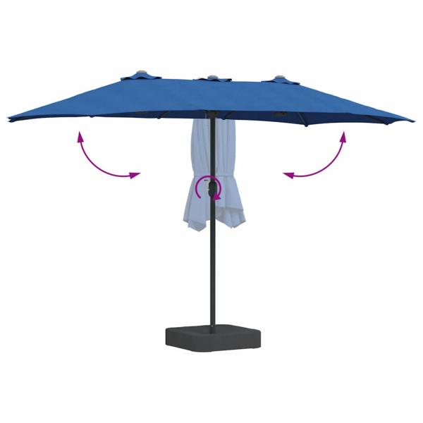 Gartenparasol Blau 385 x 209 x 244 cm Stoff