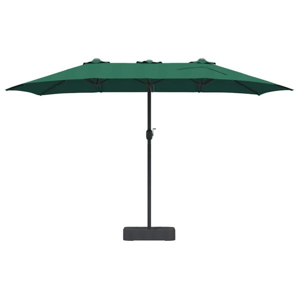 Gartenparasol Grün 385 x 209 x 244 cm Stoff