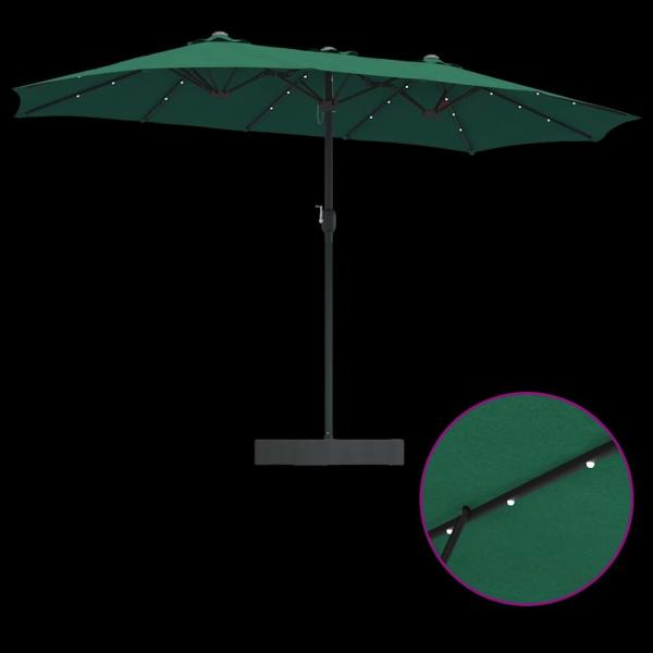 Gartenparasol Grün 385 x 209 x 244 cm Stoff