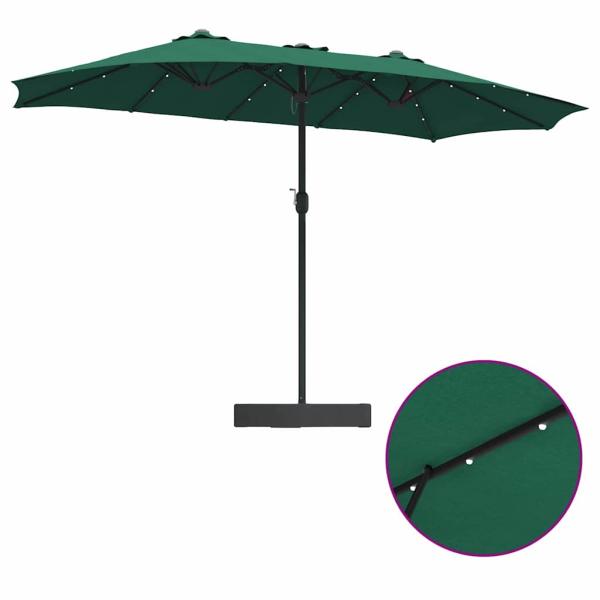 Gartenparasol Grün 385 x 209 x 244 cm Stoff