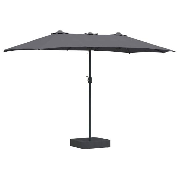 Gartenparasol Anthrazit 385 x 209 x 244 cm Stoff