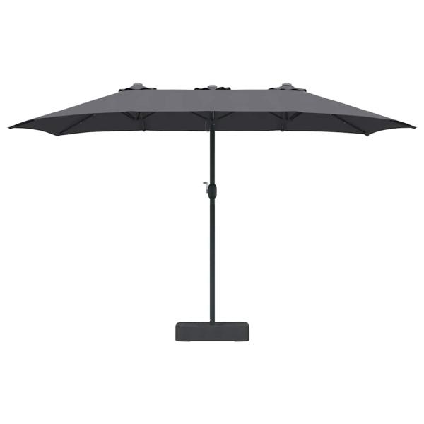 Gartenparasol Anthrazit 385 x 209 x 244 cm Stoff