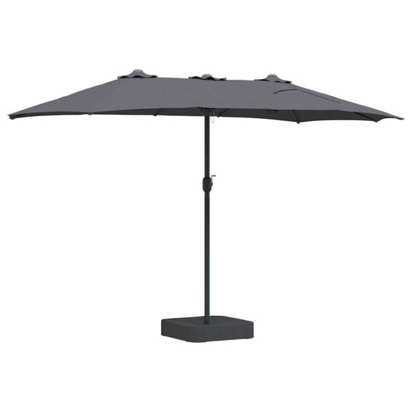 Gartenparasol Anthrazit 385 x 209 x 244 cm Stoff