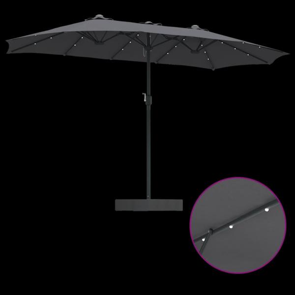 Gartenparasol Anthrazit 385 x 209 x 244 cm Stoff