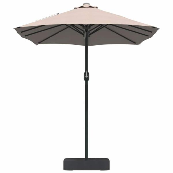 Gartenparasol Taupe 385 x 209 x 244 cm Stoff