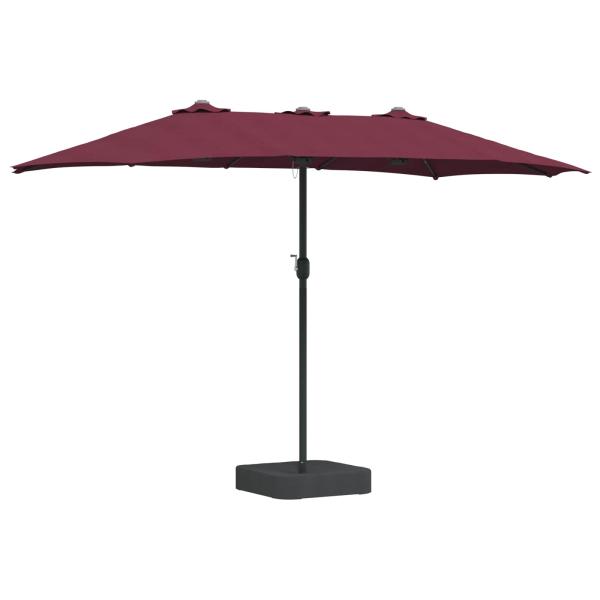 ARDEBO.de - Gartenparasol Bordeauxrot 385 x 209 x 244 cm Stoff