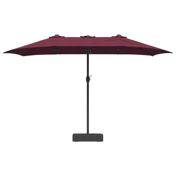 Gartenparasol Bordeauxrot 385 x 209 x 244 cm Stoff