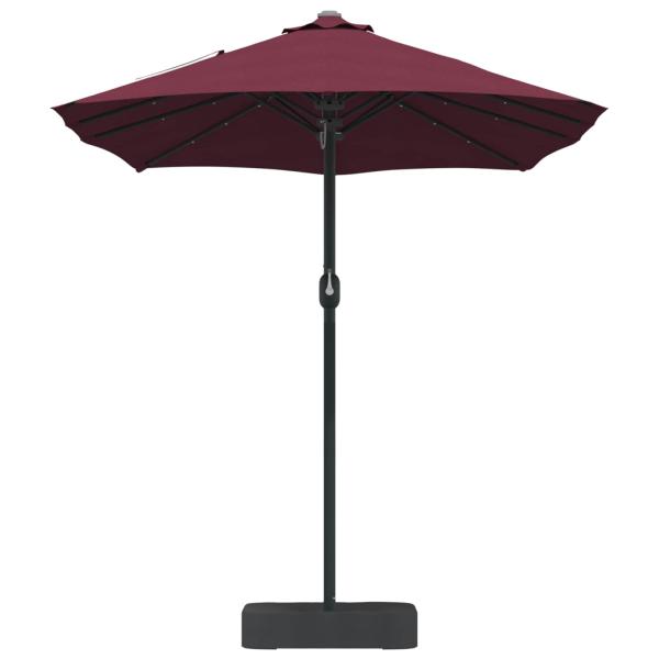 Gartenparasol Bordeauxrot 385 x 209 x 244 cm Stoff