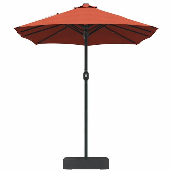 Gartenparasol Terrakotta 385 x 209 x 244 cm Stoff