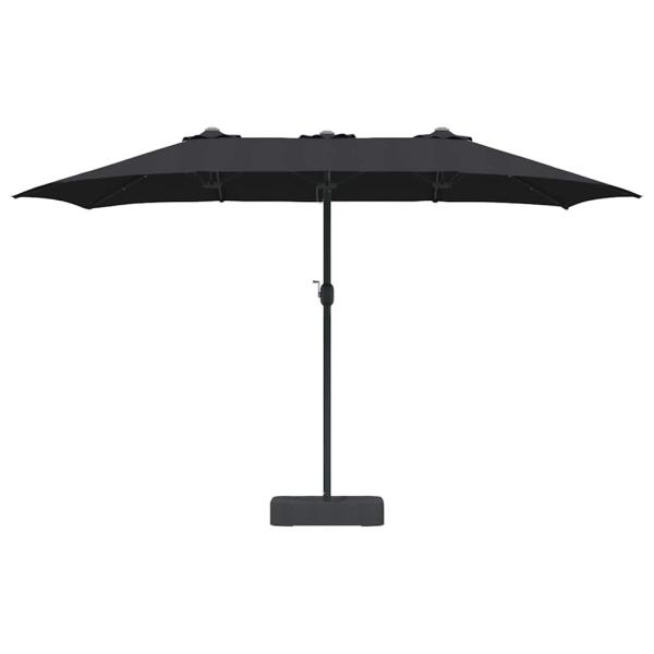 Gartenparasol Schwarz 385 x 209 x 244 cm Stoff