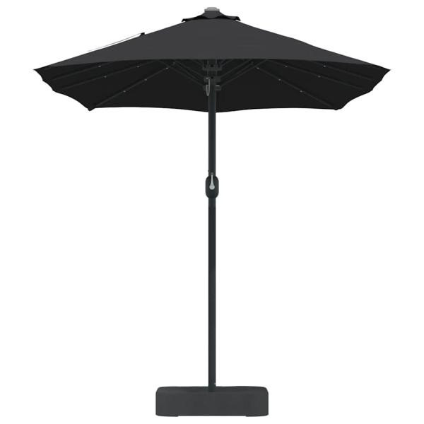 Gartenparasol Schwarz 385 x 209 x 244 cm Stoff
