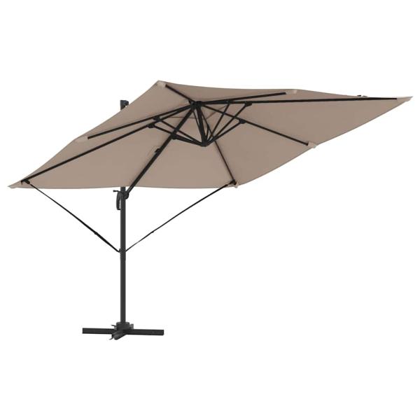 Roma Parasol Taupe Groß Polyester & Stahl
