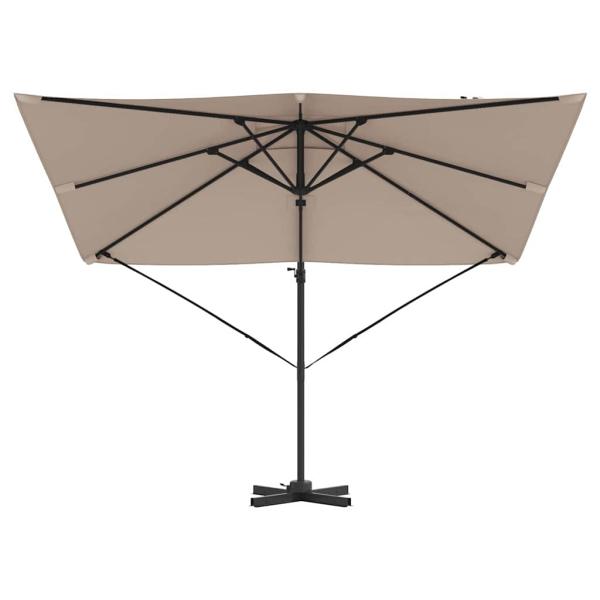 Roma Parasol Taupe Groß Polyester & Stahl