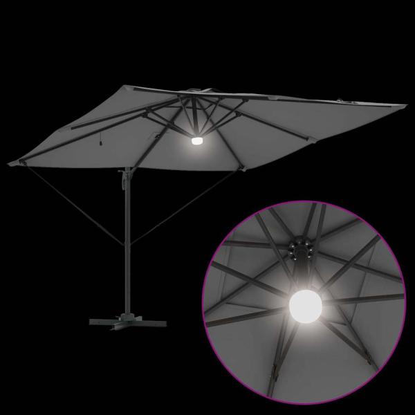 Freischwingender Roma Parasol Anthrazit Groß