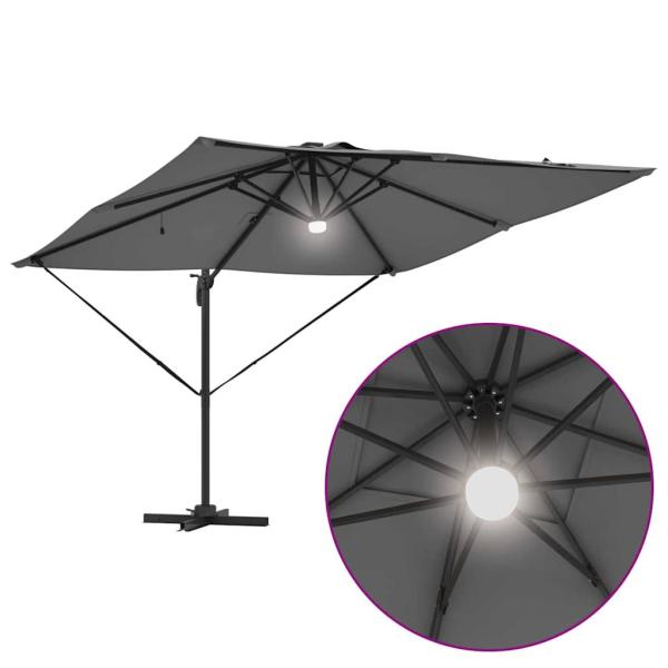 Freischwingender Roma Parasol Anthrazit Groß