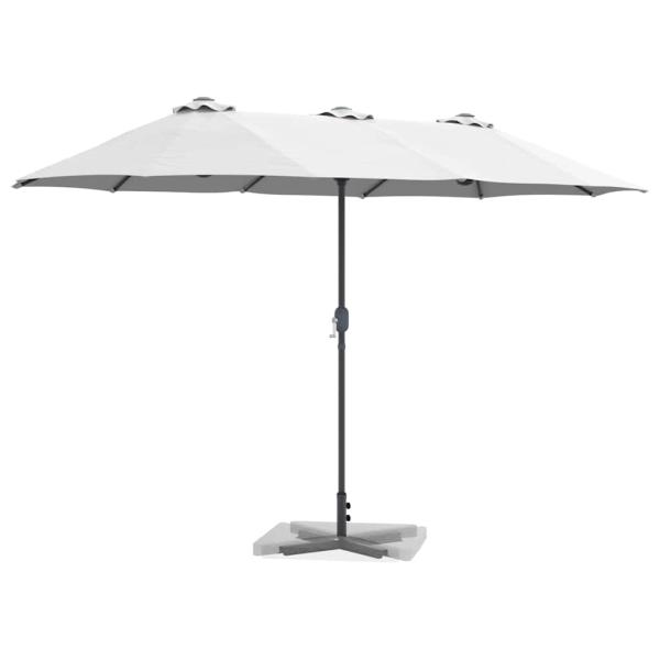 Gartenparasol Sandfarbe 380 x 196 x 235 cm