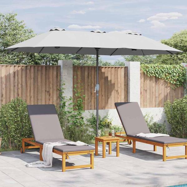 Gartenparasol Sandfarbe 380 x 196 x 235 cm