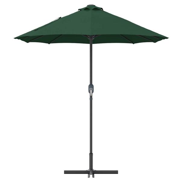 Gartenparasol Grün 380 x 196 x 235 cm Pulverbeschichteter Stahl
