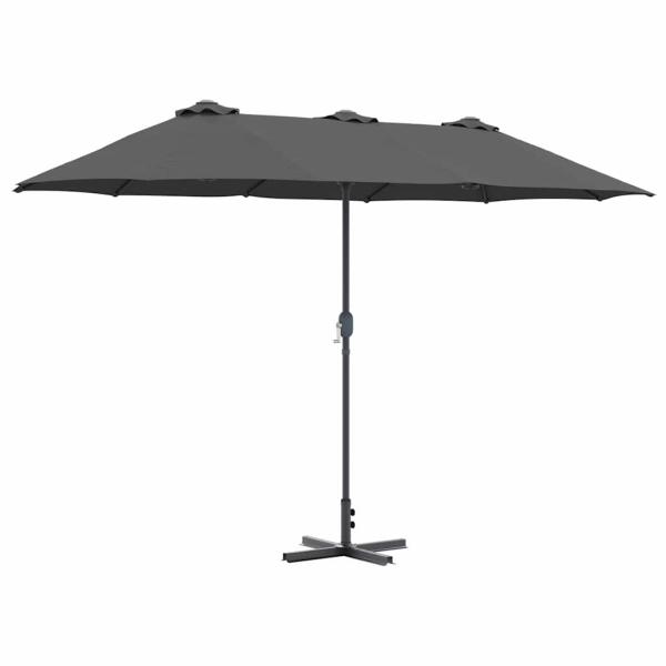 Gartenparasol Anthrazit 380 x 196 x 235 cm
