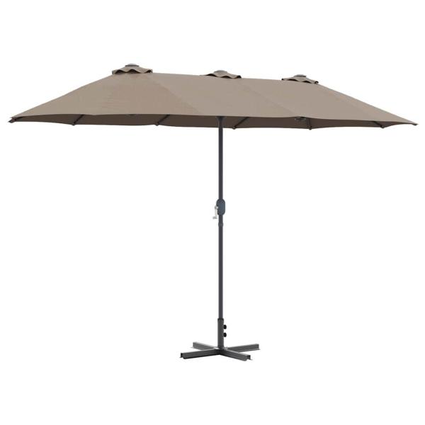 Gartenparasol Taupe 380 x 196 x 235 cm