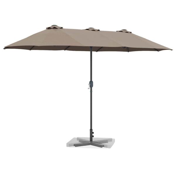 Gartenparasol Taupe 380 x 196 x 235 cm