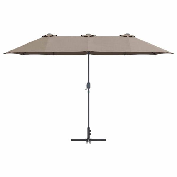 Gartenparasol Taupe 380 x 196 x 235 cm