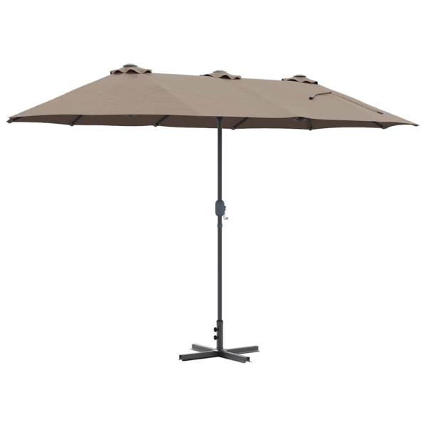 Gartenparasol Taupe 380 x 196 x 235 cm