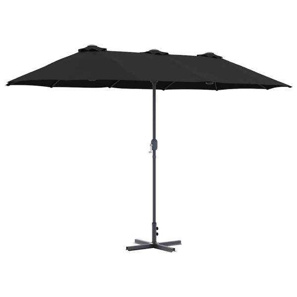 Gartenparasol Schwarz 380 x 196 x 235 cm