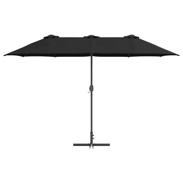 Gartenparasol Schwarz 380 x 196 x 235 cm