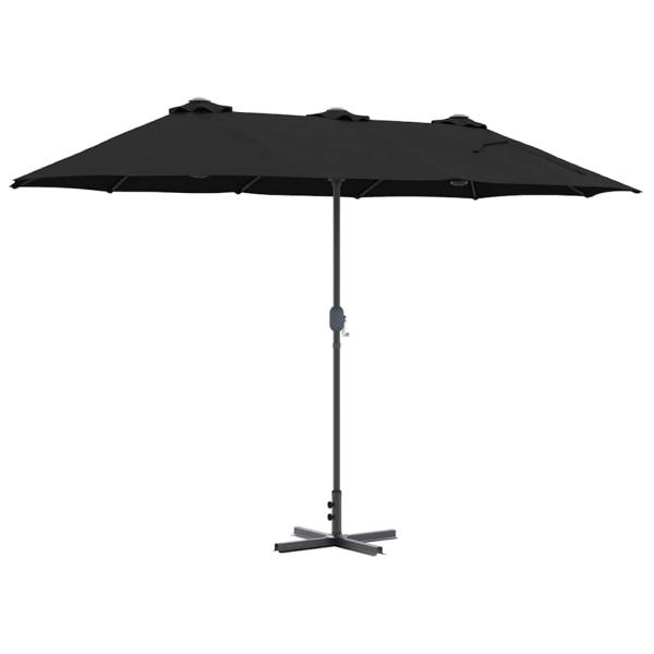 Gartenparasol Schwarz 380 x 196 x 235 cm