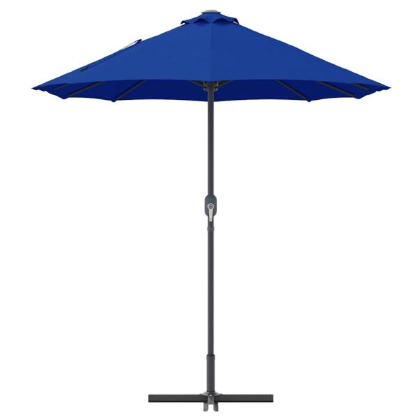 Gartenparasol Blau 380 x 196 x 235 cm Pulverbeschichteter Stahl
