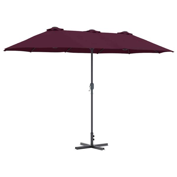 Gartenparasol Bordeauxrot 380 x 196 x 235 cm
