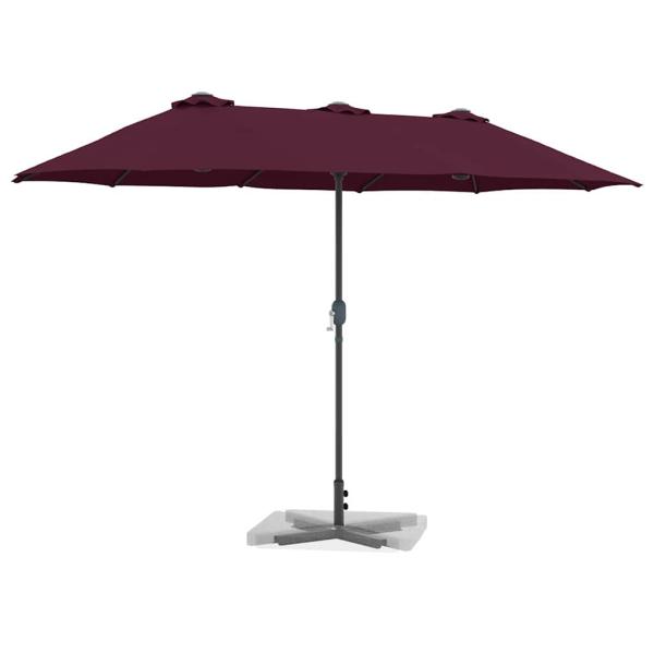 Gartenparasol Bordeauxrot 380 x 196 x 235 cm