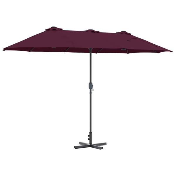 Gartenparasol Bordeauxrot 380 x 196 x 235 cm