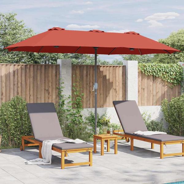 Gartenparasol Terrakotta 380 x 196 x 235 cm