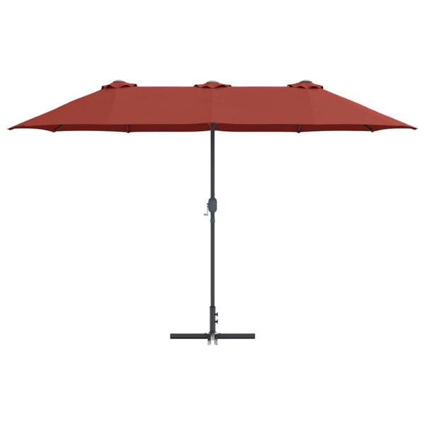 Gartenparasol Terrakotta 380 x 196 x 235 cm